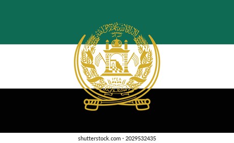 Flag of Northern Alliance (Afghanistan Resistance Front). Vector Illustration.