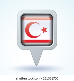  Flag of  Northern Cyprus, vector illustration
