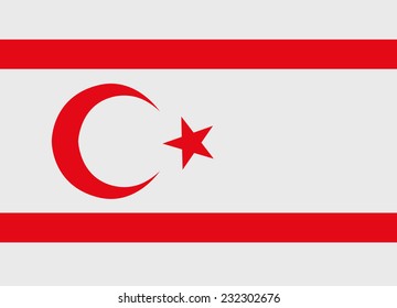 Flag of Northern Cyprus vector illustration