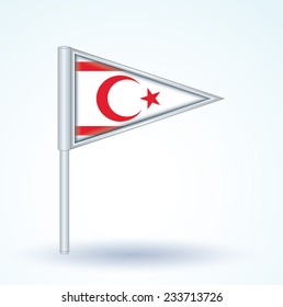 Flag of Northern Cyprus, vector illustration