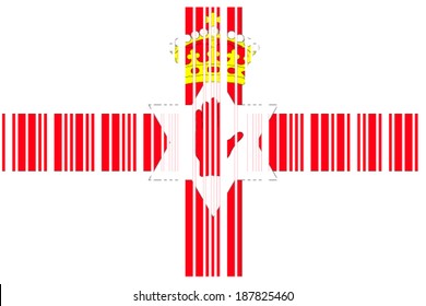 The Flag of Northern Ireland in a Barcode Format