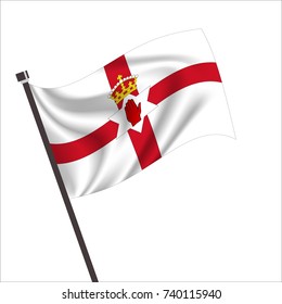 Flag of Northern Ireland, Northern Ireland Icon vector illustration,National flag for country of Northern Ireland isolated, banner vector illustration. Vector illustration eps10.
