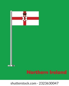 Flag of  Northern Ireland, Table Flag of Northern Ireland, Vector Illustration.