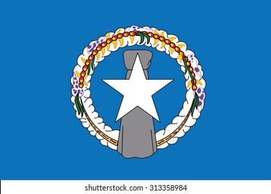 Flag of Northern Mariana Island. Vector illustration.