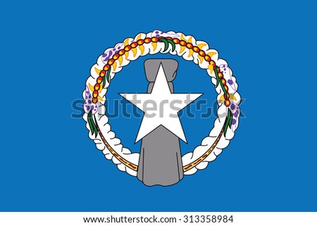 Flag of Northern Mariana Island. Vector illustration.