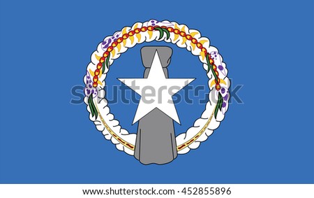 Flag of Northern Mariana Island. Vector illustration.