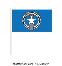 Flag of Northern Mariana Island.Northern Mariana Island Icon vector illustration,National flag for country of Northern Mariana Island isolated, banner vector illustration. Vector illustration eps10.
