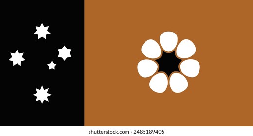 Flag of Northern Territory. Vector illustration