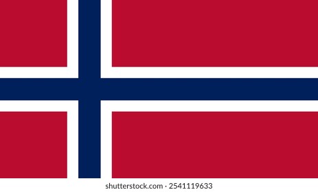 Flag of Norwa, 16:9 Format, Norwa Flag, Vector Images