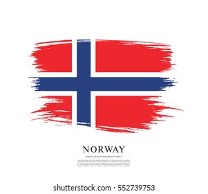 Flag of Norway, brush stroke background