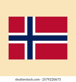 Flag of Norway. Color vector illustration.