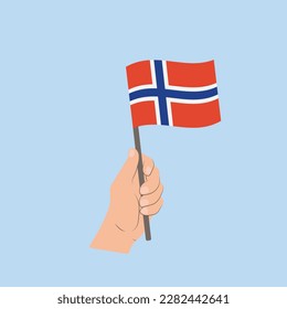 Bandera de Noruega, pabellón de mano