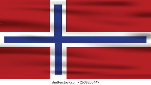 Flag of Norway. Flag icon. Standard colors. Standard sizes. Rectangular flag. Computer illustration. Vector illustration