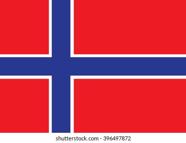 Flag of Norway - isolated vector