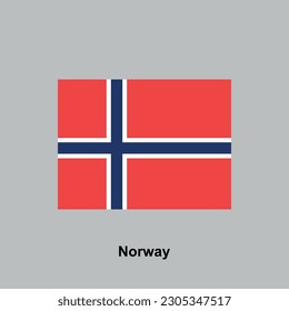 flag of Norway isolated vector illustration