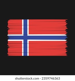 Flag of Norway national country symbol Vector illustration