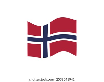 Bandeira da Noruega. Símbolo nacional norueguês em cores oficiais. Ícone Modelo. Vetor de fundo abstrato.