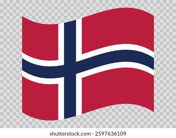 Flag of Norway. Norwegian national symbol in official colors. Template icon. Abstract vector background.