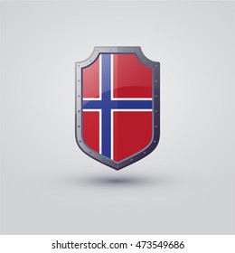 Flag of Norway on the shield