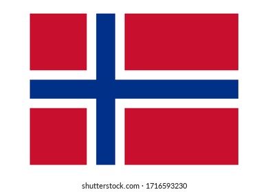 Flag of Norway. Simple vector illustration of norwegian flag isolated on white background