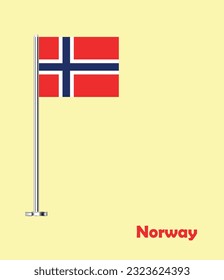 Flag of  Norway, Table Flag of Norway, Vector Illustration.