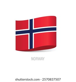 Flag Of Norway Vector Design.