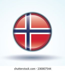  Flag of Norway, vector illustration