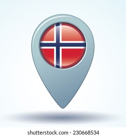 Flag of Norway, vector illustration