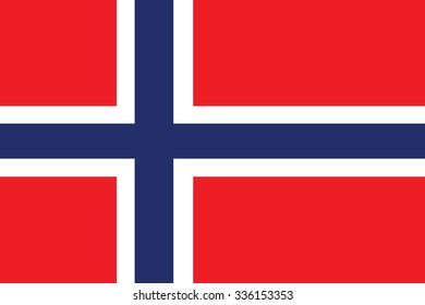 Flag of Norway. Vector illustration.