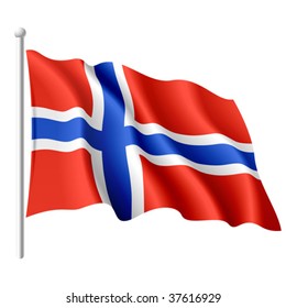 Flag of Norway. Vector illustration.