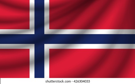 Flag of Norway, vector illustration