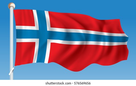 Flag of Norway - vector illustration