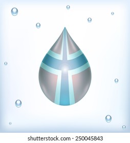 Bandera de la gota de agua de Noruega
