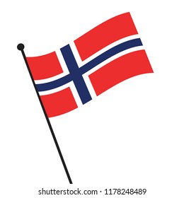 Flag of Norway,Norway Flag Icon vector illustration