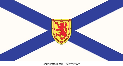 The flag of Nova Scotia province. Vector illustration 