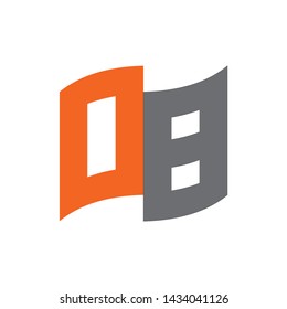 Flag with Number 08 logo design vector