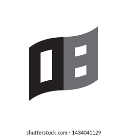 Flag with number 08 logo design vector