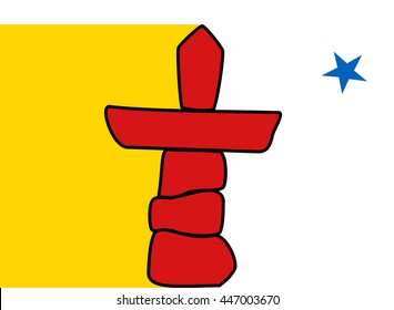 Flag of Nunavut of Canada