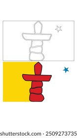 Bandeira Da Ilustração Do Vetor Nunavut
