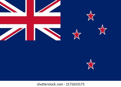 Flag of the oceania country of New Zealand.