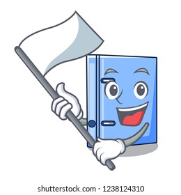 With flag office binder file Isolated on cartoon
