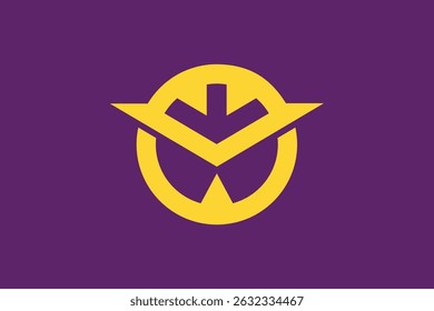 Bandeira de Okayama prefecture, Japão, vetor design