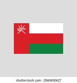 Flag of Oman color line element. Vector element for web page, mobile app, promo.  UI UX GUI design element. 
