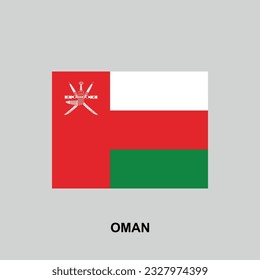 flag of Oman isolated vector illustration