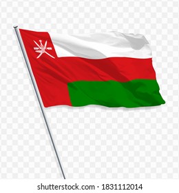 Flag Oman Transparent Background Vector Illustration Stock Vector ...