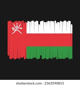 Flag of Oman Vector Illustration