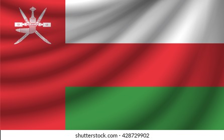 Flag of Oman, vector illustration