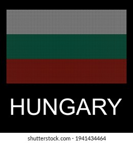 There’s a flag on black background that used dots effect. It is HUNGARY flag. Concept about nation, country, symbol, independence and etc.