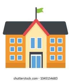 A flag on building symbolising educational building