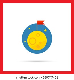 Flag on moon 